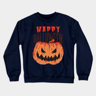 Creepy Halloween Pumkin bloody pumpkin Crewneck Sweatshirt
